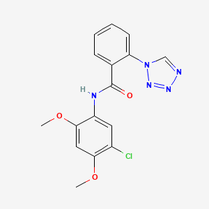 molecular formula C16H14ClN5O3 B11155579 N-(5-chloro-2,4-dimethoxyphenyl)-2-(1H-tetrazol-1-yl)benzamide 