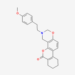 3-(4-methoxyphenethyl)-3,4,7,8,9,10-hexahydro-2H,6H-benzo[3,4]chromeno[8,7-e][1,3]oxazin-6-one