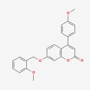 7-[(2-methoxybenzyl)oxy]-4-(4-methoxyphenyl)-2H-chromen-2-one