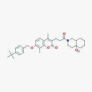 7-[(4-tert-butylbenzyl)oxy]-3-[3-(4a-hydroxyoctahydroisoquinolin-2(1H)-yl)-3-oxopropyl]-4,8-dimethyl-2H-chromen-2-one