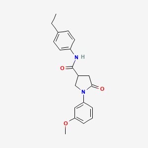 N-(4-ethylphenyl)-1-(3-methoxyphenyl)-5-oxopyrrolidine-3-carboxamide