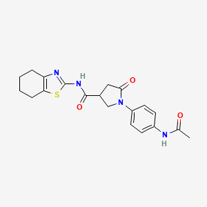 1-[4-(acetylamino)phenyl]-5-oxo-N-(4,5,6,7-tetrahydro-1,3-benzothiazol-2-yl)pyrrolidine-3-carboxamide