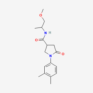 1-(3,4-dimethylphenyl)-N-(1-methoxypropan-2-yl)-5-oxopyrrolidine-3-carboxamide