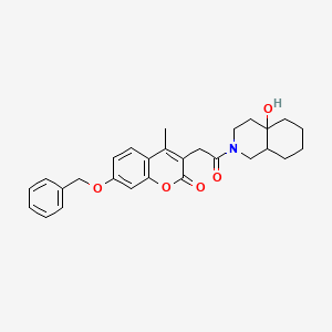 7-(benzyloxy)-3-[2-(4a-hydroxyoctahydroisoquinolin-2(1H)-yl)-2-oxoethyl]-4-methyl-2H-chromen-2-one