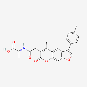 N-{[5-methyl-3-(4-methylphenyl)-7-oxo-7H-furo[3,2-g]chromen-6-yl]acetyl}-D-alanine