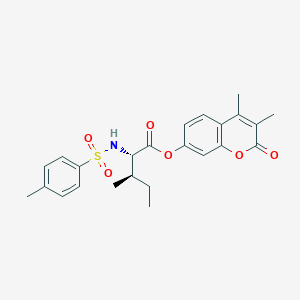 molecular formula C24H27NO6S B11155696 3,4-dimethyl-2-oxo-2H-chromen-7-yl N-[(4-methylphenyl)sulfonyl]-L-isoleucinate 