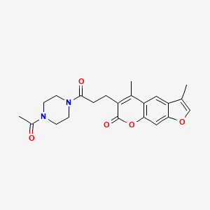 6-[3-(4-acetylpiperazin-1-yl)-3-oxopropyl]-3,5-dimethyl-7H-furo[3,2-g]chromen-7-one