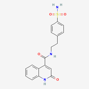 2-hydroxy-N-[2-(4-sulfamoylphenyl)ethyl]quinoline-4-carboxamide