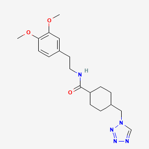 molecular formula C19H27N5O3 B11155729 trans-N-[2-(3,4-dimethoxyphenyl)ethyl]-4-(1H-tetrazol-1-ylmethyl)cyclohexanecarboxamide 