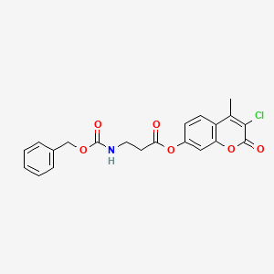 (3-chloro-4-methyl-2-oxochromen-7-yl) 3-(phenylmethoxycarbonylamino)propanoate