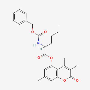 3,4,7-trimethyl-2-oxo-2H-chromen-5-yl N-[(benzyloxy)carbonyl]norleucinate