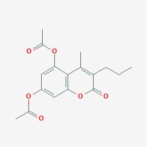 4-methyl-2-oxo-3-propyl-2H-chromene-5,7-diyl diacetate