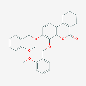 molecular formula C29H28O6 B11155762 3,4-bis[(2-methoxybenzyl)oxy]-7,8,9,10-tetrahydro-6H-benzo[c]chromen-6-one 