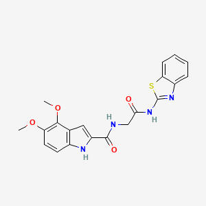 N~2~-[2-(1,3-benzothiazol-2-ylamino)-2-oxoethyl]-4,5-dimethoxy-1H-indole-2-carboxamide