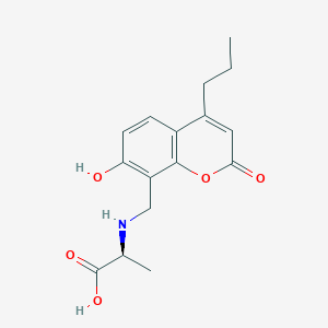 N-[(7-hydroxy-2-oxo-4-propyl-2H-chromen-8-yl)methyl]-L-alanine