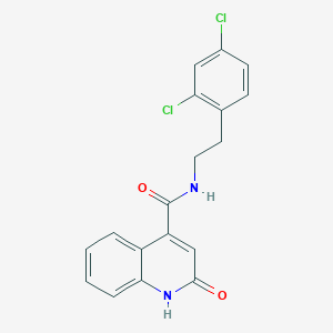 molecular formula C18H14Cl2N2O2 B11155808 N-[2-(2,4-dichlorophenyl)ethyl]-2-hydroxyquinoline-4-carboxamide 