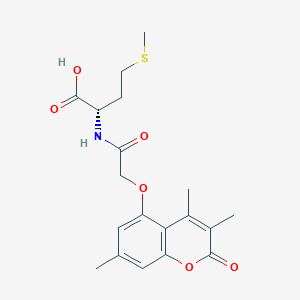 molecular formula C19H23NO6S B11155829 N-{[(3,4,7-trimethyl-2-oxo-2H-chromen-5-yl)oxy]acetyl}-L-methionine 