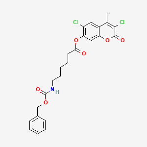 3,6-dichloro-4-methyl-2-oxo-2H-chromen-7-yl 6-{[(benzyloxy)carbonyl]amino}hexanoate