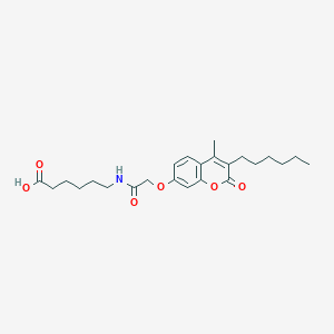 6-({[(3-hexyl-4-methyl-2-oxo-2H-chromen-7-yl)oxy]acetyl}amino)hexanoic acid