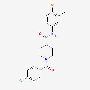 molecular formula C20H20BrClN2O2 B11155848 N-(4-bromo-3-methylphenyl)-1-(4-chlorobenzoyl)piperidine-4-carboxamide 