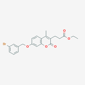 ethyl 3-{7-[(3-bromobenzyl)oxy]-4-methyl-2-oxo-2H-chromen-3-yl}propanoate