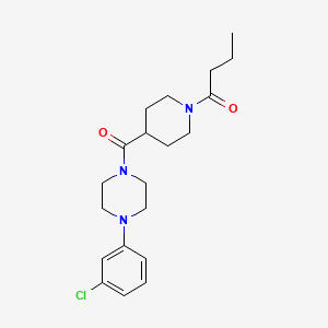 1-(4-{[4-(3-Chlorophenyl)piperazin-1-yl]carbonyl}piperidin-1-yl)butan-1-one