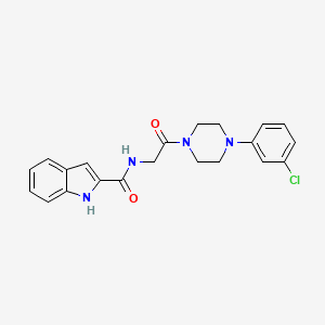 N~2~-{2-[4-(3-chlorophenyl)piperazino]-2-oxoethyl}-1H-indole-2-carboxamide