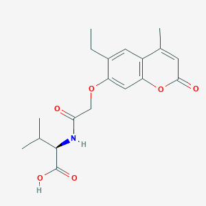 2-{2-[(6-ethyl-4-methyl-2-oxo-2H-chromen-7-yl)oxy]acetamido}-3-methylbutanoic acid