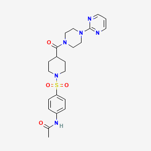 N~1~-{4-[(4-{[4-(2-pyrimidinyl)piperazino]carbonyl}piperidino)sulfonyl]phenyl}acetamide