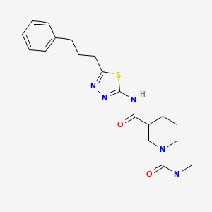 N~1~,N~1~-dimethyl-N~3~-[5-(3-phenylpropyl)-1,3,4-thiadiazol-2-yl]piperidine-1,3-dicarboxamide