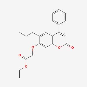 ethyl 2-[(2-oxo-4-phenyl-6-propyl-2H-chromen-7-yl)oxy]acetate