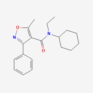 N-cyclohexyl-N-ethyl-5-methyl-3-phenyl-1,2-oxazole-4-carboxamide