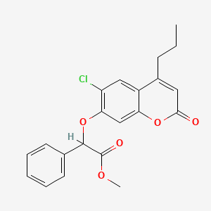 methyl [(6-chloro-2-oxo-4-propyl-2H-chromen-7-yl)oxy](phenyl)acetate