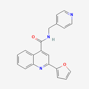 2-(furan-2-yl)-N-(pyridin-4-ylmethyl)quinoline-4-carboxamide