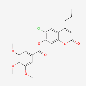 6-chloro-2-oxo-4-propyl-2H-chromen-7-yl 3,4,5-trimethoxybenzoate