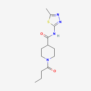 1-butanoyl-N-(5-methyl-1,3,4-thiadiazol-2-yl)piperidine-4-carboxamide