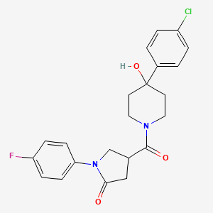 4-{[4-(4-Chlorophenyl)-4-hydroxypiperidino]carbonyl}-1-(4-fluorophenyl)-2-pyrrolidinone