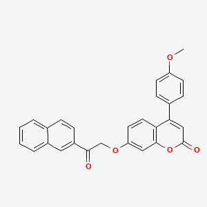 4-(4-methoxyphenyl)-7-[2-(naphthalen-2-yl)-2-oxoethoxy]-2H-chromen-2-one