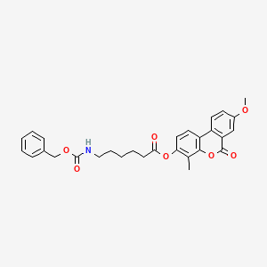 8-methoxy-4-methyl-6-oxo-6H-benzo[c]chromen-3-yl 6-{[(benzyloxy)carbonyl]amino}hexanoate