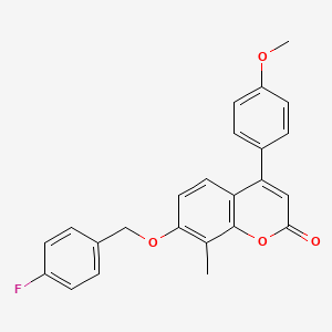 7-[(4-fluorobenzyl)oxy]-4-(4-methoxyphenyl)-8-methyl-2H-chromen-2-one