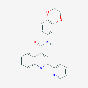 N-(2,3-dihydro-1,4-benzodioxin-6-yl)-2-(2-pyridyl)-4-quinolinecarboxamide