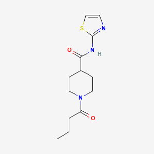 molecular formula C13H19N3O2S B11156109 1-butanoyl-N-(1,3-thiazol-2-yl)piperidine-4-carboxamide 