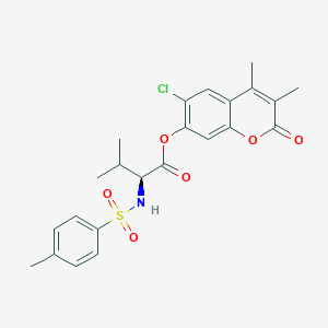 molecular formula C23H24ClNO6S B11156111 6-chloro-3,4-dimethyl-2-oxo-2H-chromen-7-yl N-[(4-methylphenyl)sulfonyl]-L-valinate 