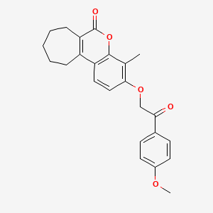 3-[2-(4-methoxyphenyl)-2-oxoethoxy]-4-methyl-8,9,10,11-tetrahydrocyclohepta[c]chromen-6(7H)-one