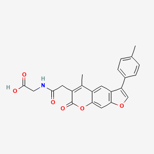 molecular formula C23H19NO6 B11156120 N-{[5-methyl-3-(4-methylphenyl)-7-oxo-7H-furo[3,2-g]chromen-6-yl]acetyl}glycine 