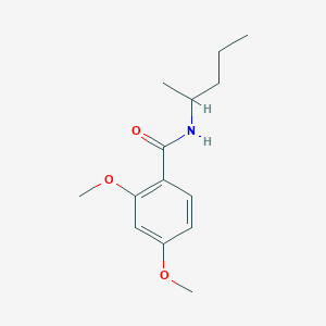 molecular formula C14H21NO3 B11156125 2,4-dimethoxy-N-(pentan-2-yl)benzamide 