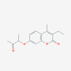 3-ethyl-4-methyl-7-(1-methyl-2-oxopropoxy)-2H-chromen-2-one