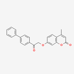 4-Methyl-7-[2-oxo-2-(4-phenylphenyl)ethoxy]chromen-2-one