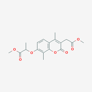 methyl 2-{[3-(2-methoxy-2-oxoethyl)-4,8-dimethyl-2-oxo-2H-chromen-7-yl]oxy}propanoate