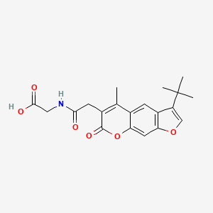 N-[(3-tert-butyl-5-methyl-7-oxo-7H-furo[3,2-g]chromen-6-yl)acetyl]glycine